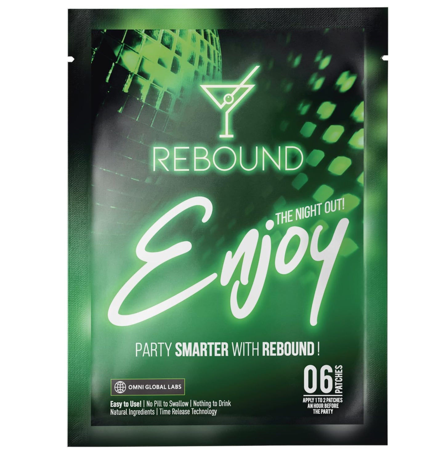 Rebound Patch - 6 Patches - Traveler Pack - Perfect for that Special Night Out Alone or with A Few Friends