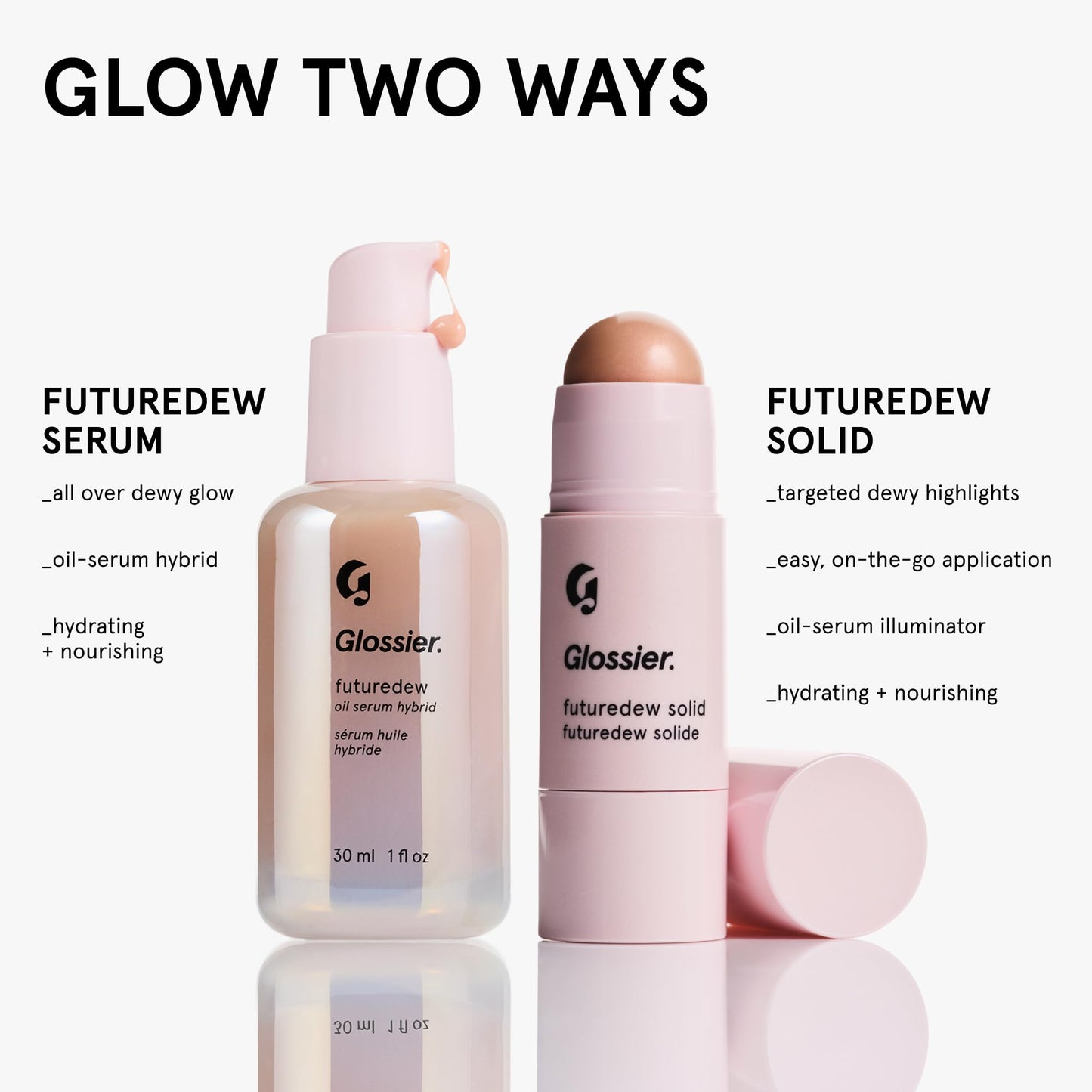 Glossier Futuredew Hydrating Primer, Highlighter & Facial Serum
