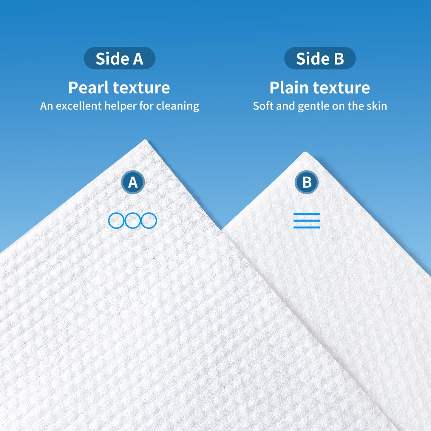 matern'ella Hanging Dry Wipes 166 Counts Face Towel Washcloth Facial Cleansing Thickened Makeup Remover Disposable Soft Face Towelettes for Sensitive Skin Fragrance and Alcohol Free Wet Dry Dual Use