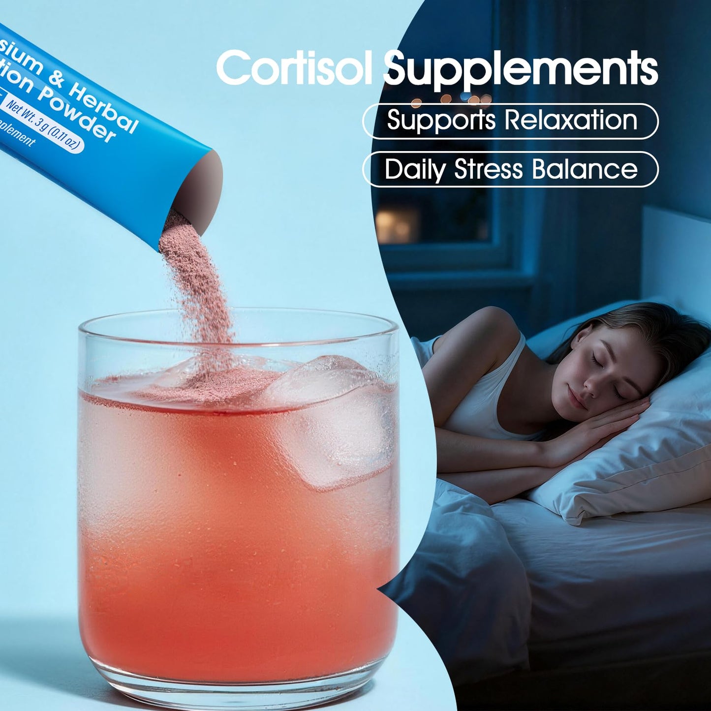 Acctry Super Calm,Cortisol Reducer,Magnesium Complex(Glycinate, Malate & Taurate) for Women and Men,Ashwagandha Root Extract,Lemon Balm, Vitamin D3 & Zinc,No Sugar,30 Servings,Raspberry Lemonade
