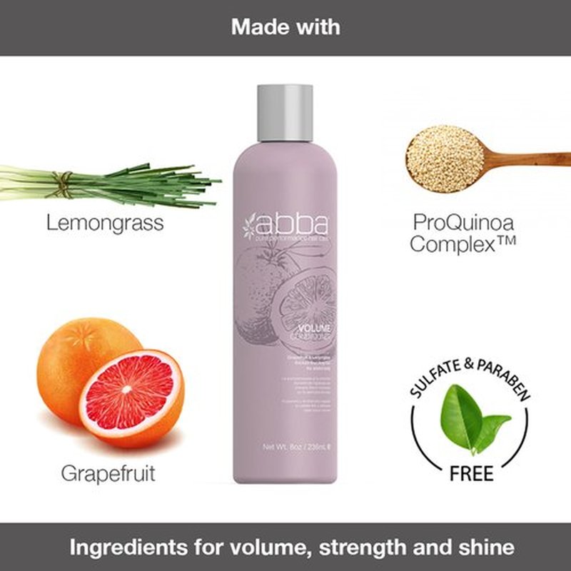 ABBA Volume Conditioner, Grapefruit & Lemongrass, 8 Fl Oz