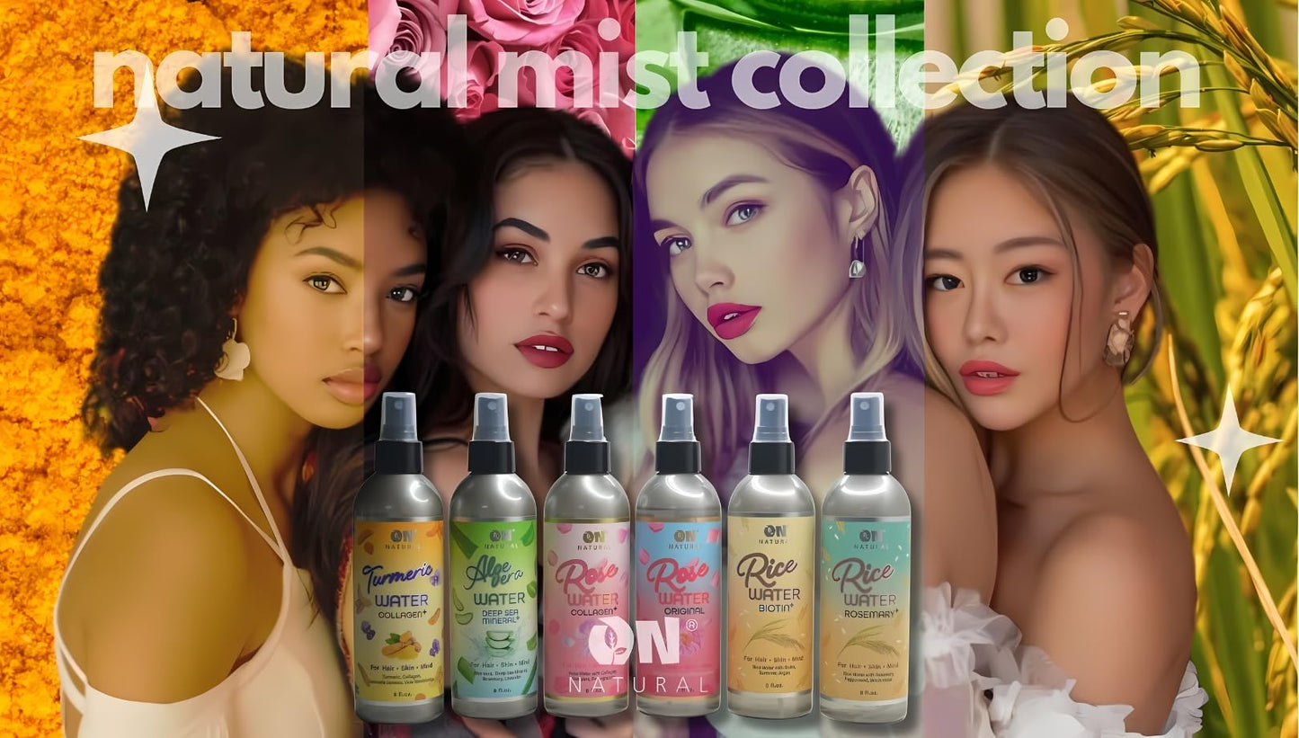 Turmeric Water Collagen Facial and Hair Mist, 8oz Facial and Hair Mist