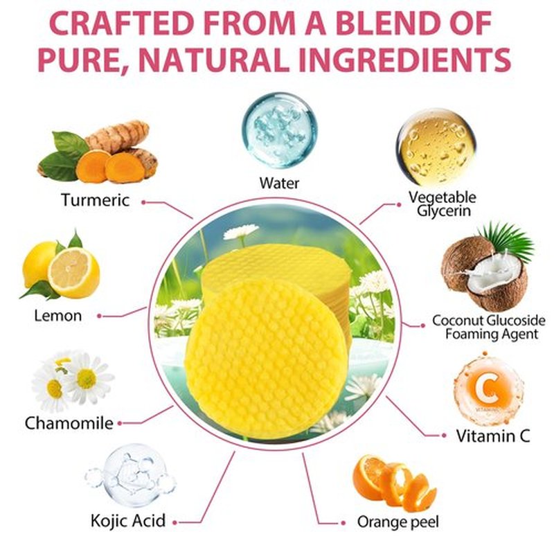 Turmeric Cleansing Pads for Dark Spots,Turmeric Face Scrub Pads,Turmeric Cleansing Pads,Turmeric Exfoliation Cleansing Pads,Turmeric Pads for Face Dark Spots(120 PCS)