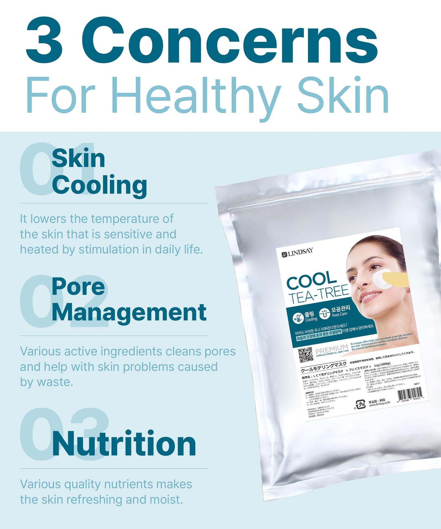 Tea Tree Modeling Mask Powder - Face Mask Skin Care - 2.2 lbs Modeling pack - Korean Facial mask skin care for women and men (Tea Tree)