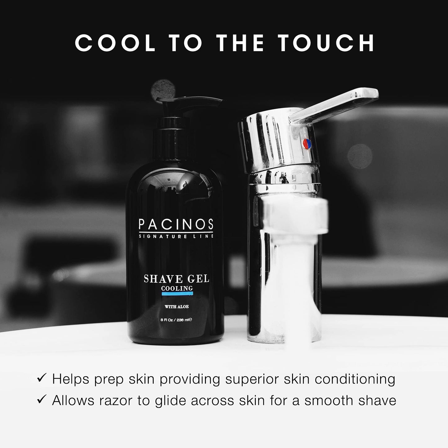 Pacinos Shave Gel Cooling Gel with Aloe Vera (8 fl oz)