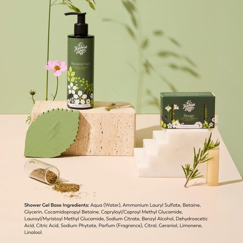 The Handmade Soap Company Shower Gel, Lavender, Rosemary, Thyme & Mint Body Wash, Liquid Bath Soap, Moisturizing Body Wash, Cruelty Free & Vegan Shower Gel, 8.5fl oz