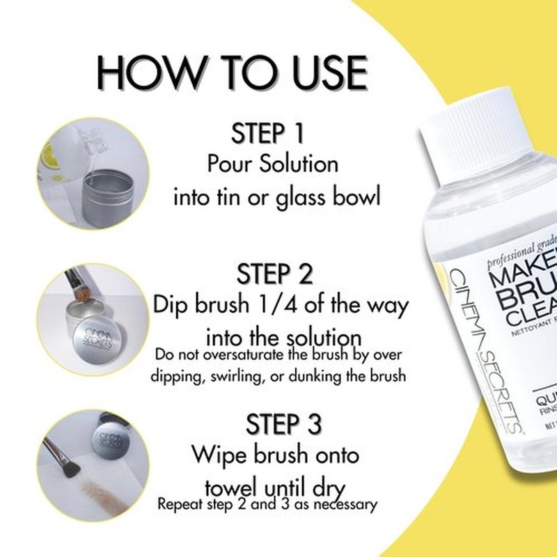 Cinema Secrets Professional Makeup Brush Cleaner, 2 fl oz, Lemon