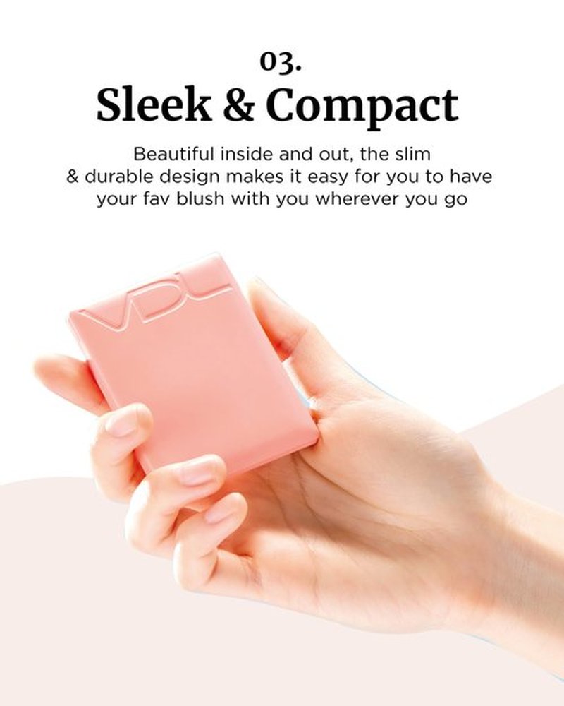 VDL Cheekstain Pastel Blush for Cheeks (Waltz for Rose, 0.2oz)- Lightweight, Velvet Powder Formula - Seamless, Long-Lasting, Natural-Looking Glow | Korean Makeup