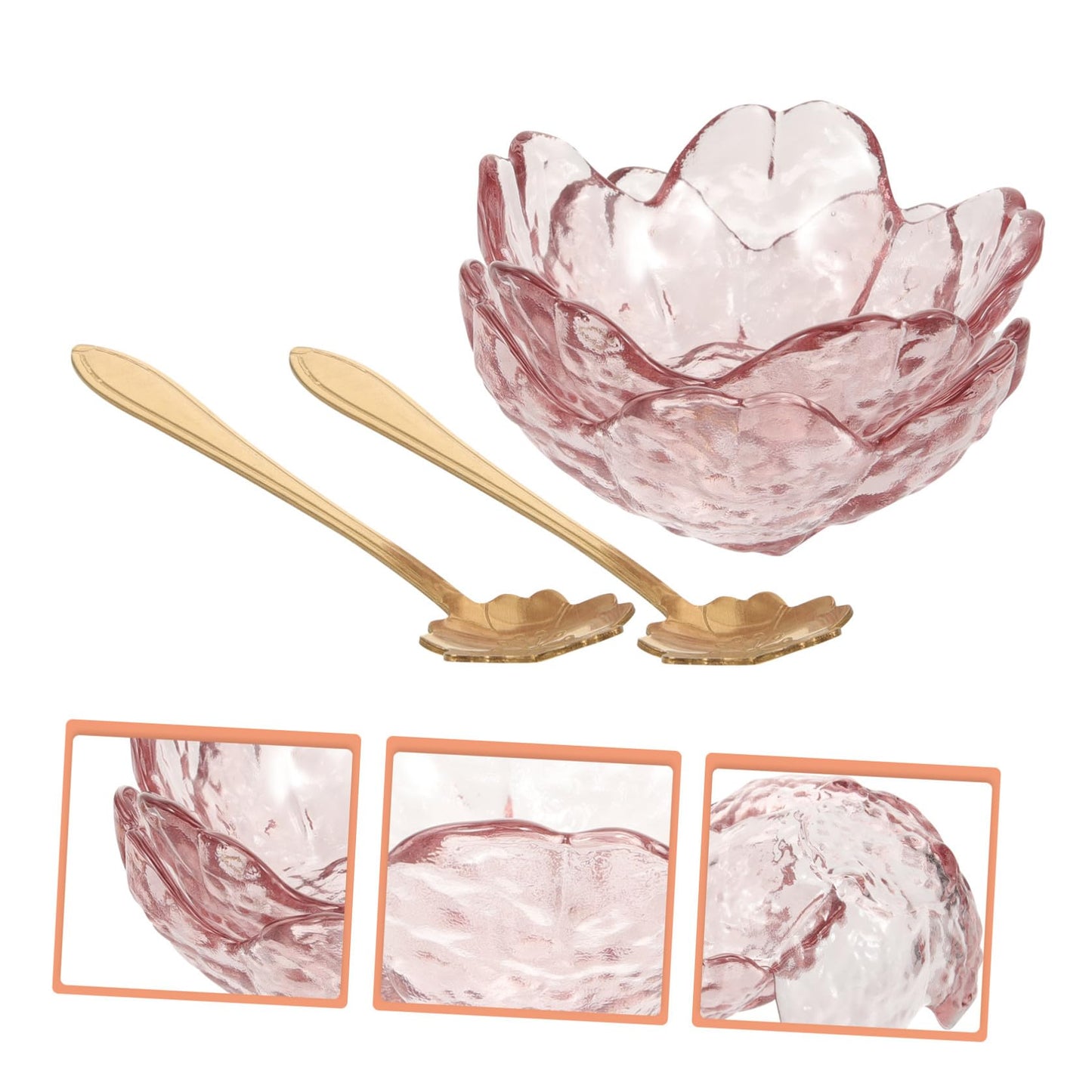 IMIKEYA 2 Sets Small Glass Face Mask Bowls with Spoons Essential Oil Mixing Bowls for Spa and Salon Facial Treatments Lightweight Compact Esthetician Supplies for Skin Care