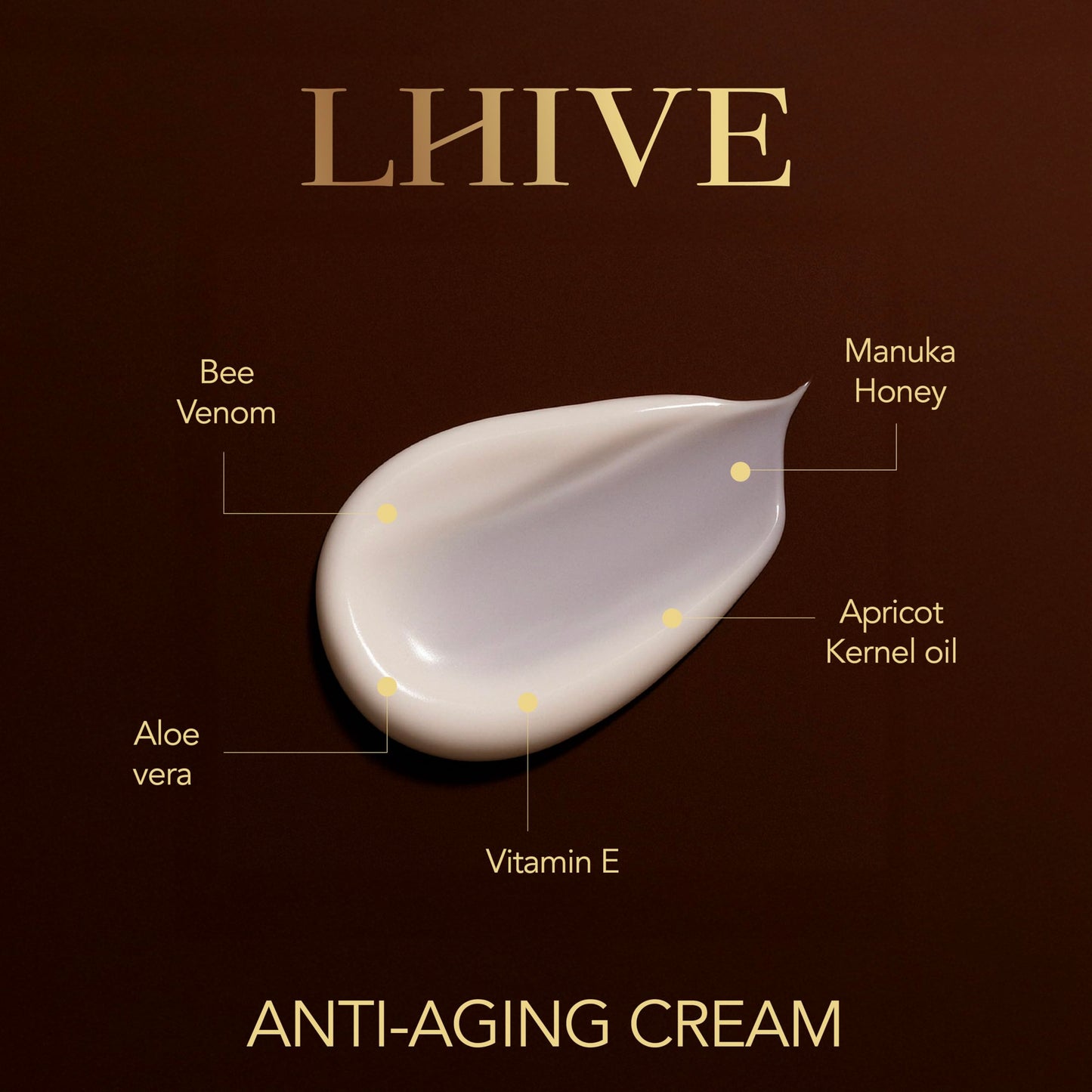 LHIVE Bee Venom Anti-Aging Face & Neck Cream | Anti-Wrinkle Moisturizer That Firms & Tightens | Instant Face Lift | Non-Greasy & Fast-Absorbing | Manuka Honey, Aloe Vera & Squalane | 1.7 oz