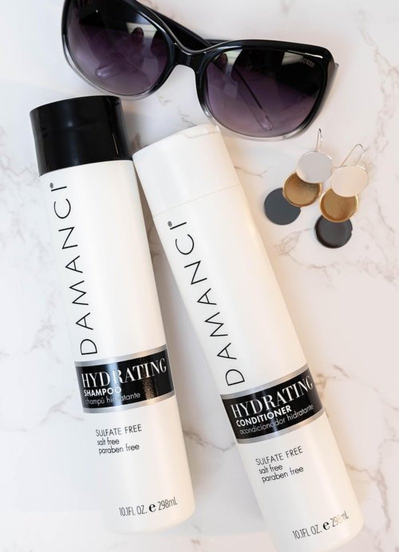 Damanci Hydrating Shampoo and Conditioner Duo, Sulfate Free Shampoo and Conditioner for Dry Hair, with Keratin and Collagen, Paraben and Salt Free (10oz)