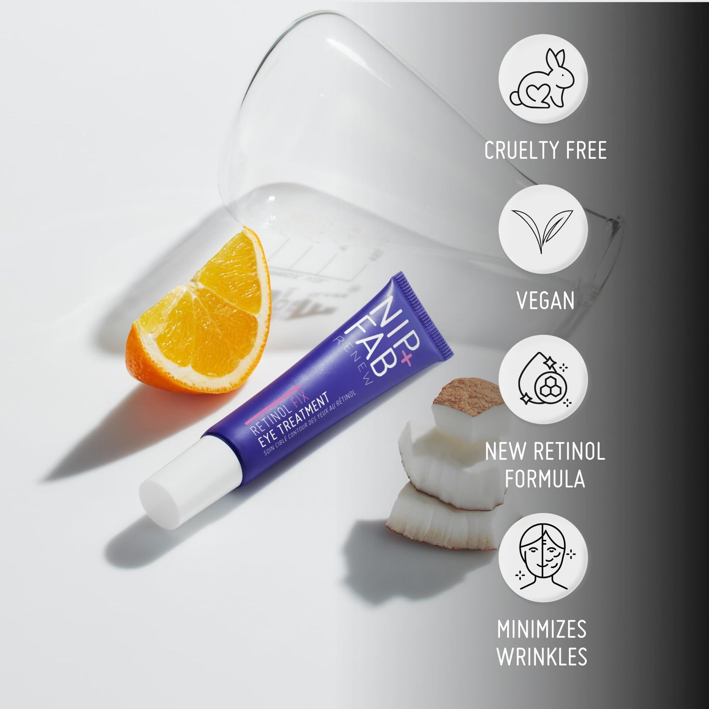Nip+Fab Retinol Fix Eye Treatment Cream 15 ml | Encapsulated Pure Retinol | De-puffs, Firms and Tackles Dark Circles | Vitamin C | Help Smooth Fine Lines | Ceramides and Hyaluronic Acid