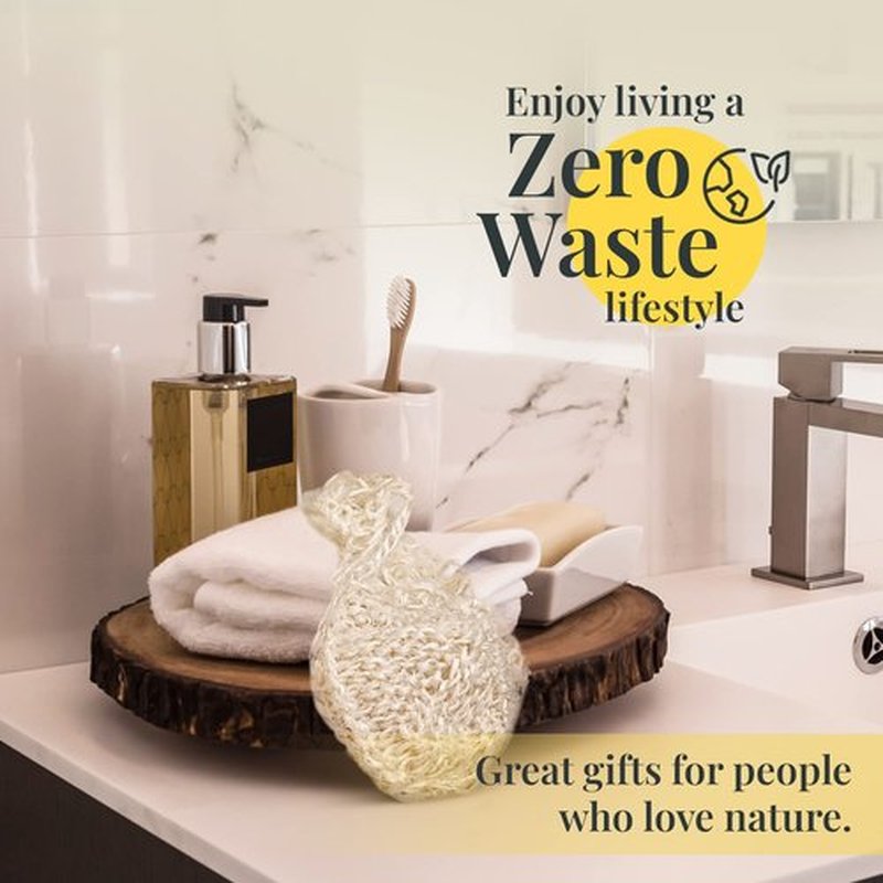 Natural Handwoven Sisal Loofah Body Scrubber - Organic Shower Sponge Made from Premium Agave Fibers - Arabic-Turkish Style with Bar Soap Pouch - Natural Body Scrubber for Men & Women