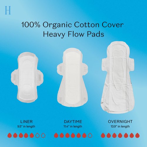 The Honey Pot Company - 80ct - Herbal Panty Liners for Women - Heavy Liners w/Wings - Infused w/Essential Oils for Cooling Effect & Organic Cotton Cover - Feminine Care