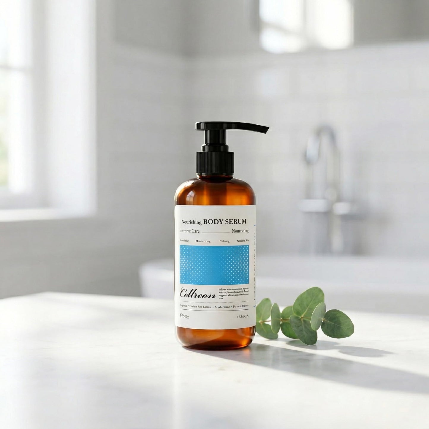 CELLREON Hydrating Body Serum with Niacinamide & Hyaluronic Acid, Deep Moisture & Radiance, Lightweight Non-Greasy, For All Skin Types 500g / 17.64 oz