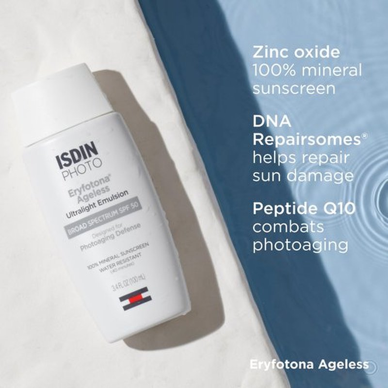 Eryfotona Ageless Sunscreen Zinc Oxide and 100% Mineral Tinted Sunscreen SPF 50+, 3.4 Fl Oz