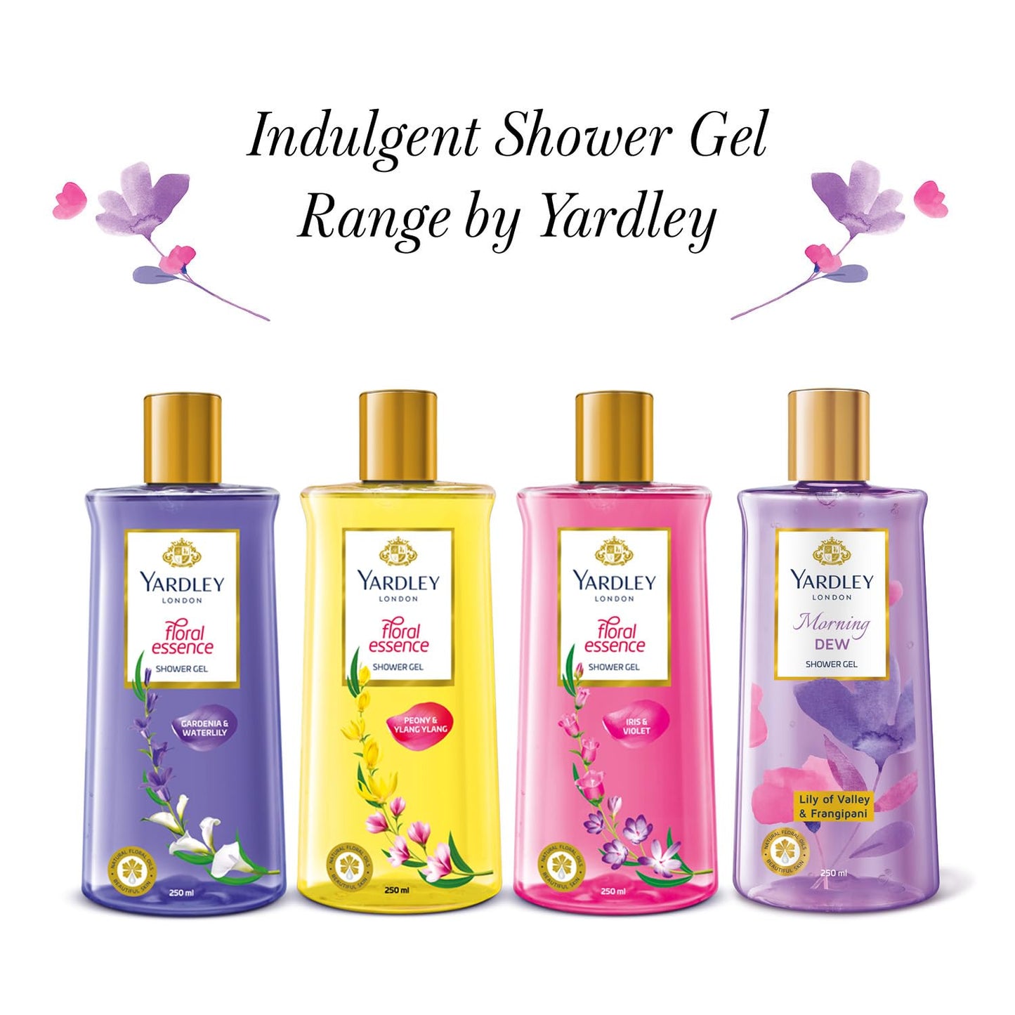 YARDLEY LONDON Floral Essence Shower Gel Peony & Ylang Ylang - 250ml