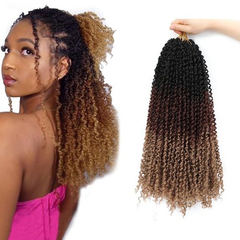Passion Twsit Hair 12 Inch - 1B/30/27 Yankee Twist Crochet Hair 10Packs Passion Twist Braiding Hair Prelooped Mini Spring Twist Crochet Hair for Black Women(12 Inch,1B/30/27)