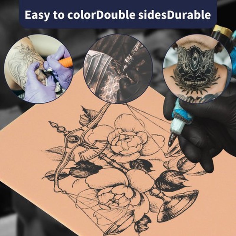 3MM Tattoo Practice skin - 10pcs Double Sides Thick Fake Skin Tattoo Skin for Practicing,Soft Silicone Tattoo Eyebrow Practice Skins for Beginner & Experienced Tattoo Artist…