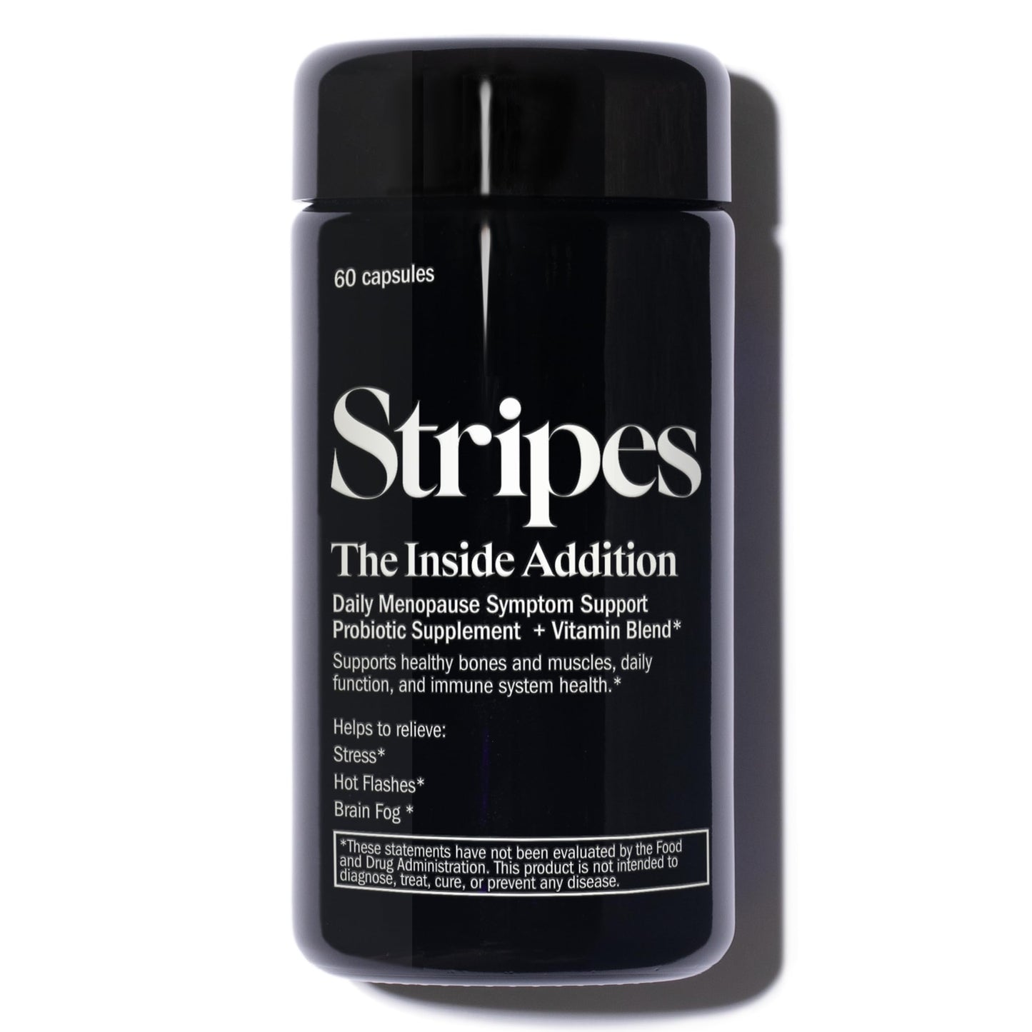 STRIPES Beauty Naomi Watts The Addition Supplement Support Perimenopause Menopause Symptoms Relieve Hot Flashes Stress Brain Fog Probiotic Multi Vitamin 60 Ct