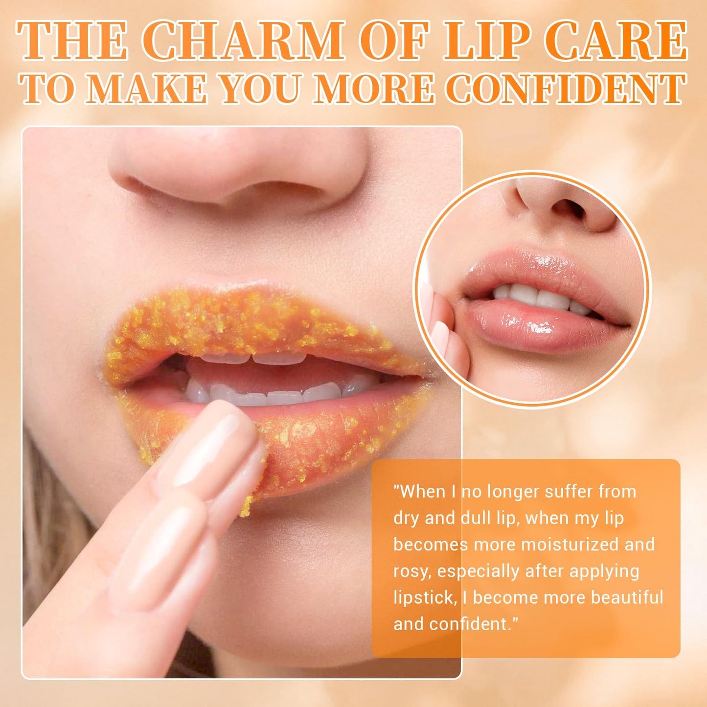 Lemon Turmeric Lip Scrub with Brush Set - lip Scrubber Exfoliator for Dark, Dry, Chapped LiPs, Reduce Fine Lines - Hydrating Moisturizing Lip Care for Instantly Smooth, Soft Lips