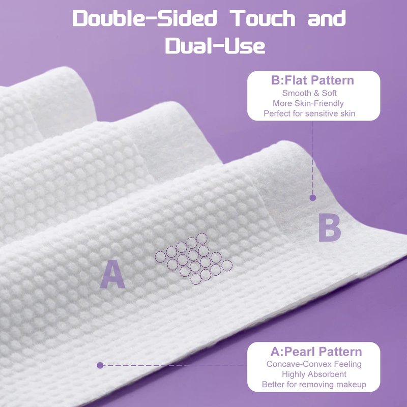 Disposable Face Towel 600 Count, Soft Cotton Face Towels, Dry Wipes Facial Cloths Towelettes for Washing and Drying, Lint Free Facial Tissue for Skincare, Makeup Remover and Cleansing