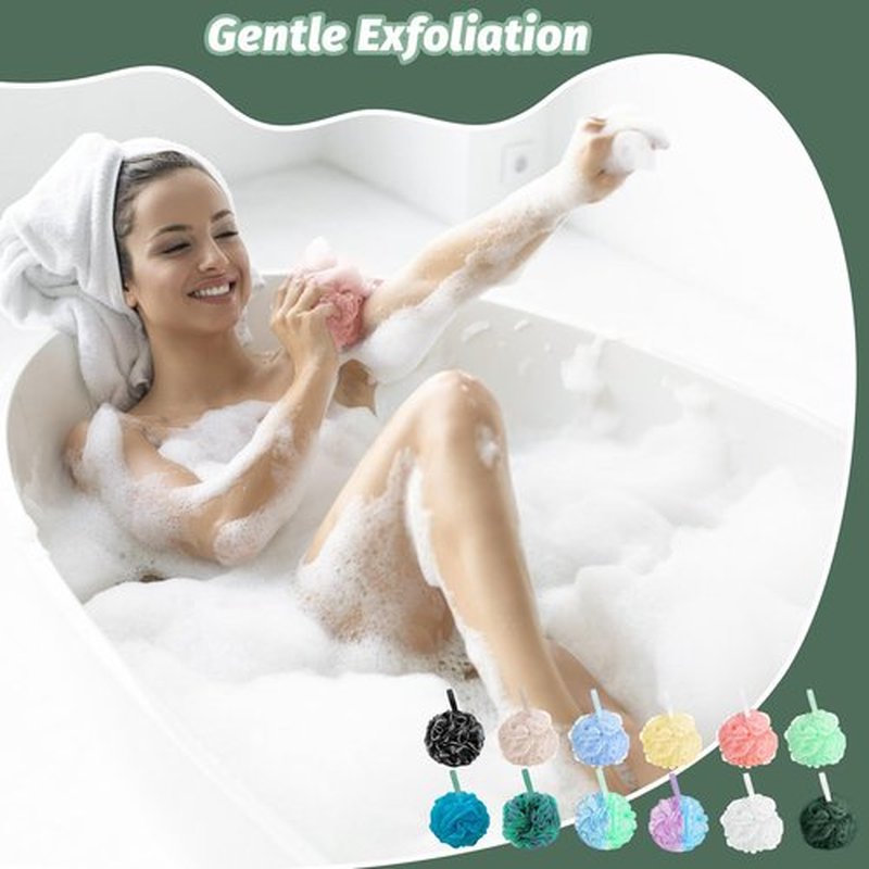 Amazerbst loofah,loofah Sponge for Women and Men,Pack of 4