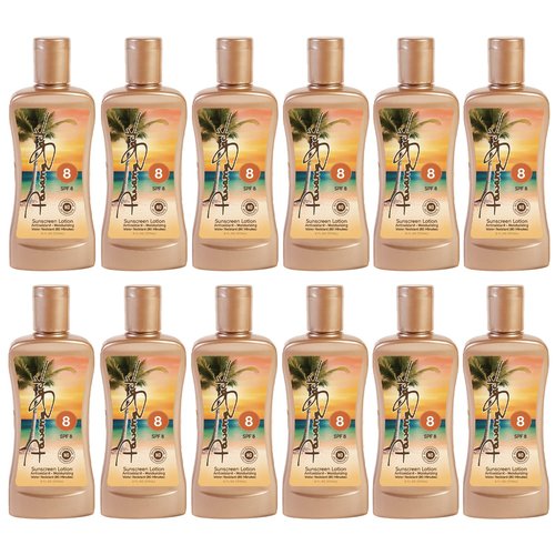 Panama Jack Sunscreen Tanning Lotion - SPF 8, PABA, Paraben, Gluten & Cruelty Free, Antioxidant Moisturizing Formula, Water Resistant (80 Minutes), 6 FL OZ