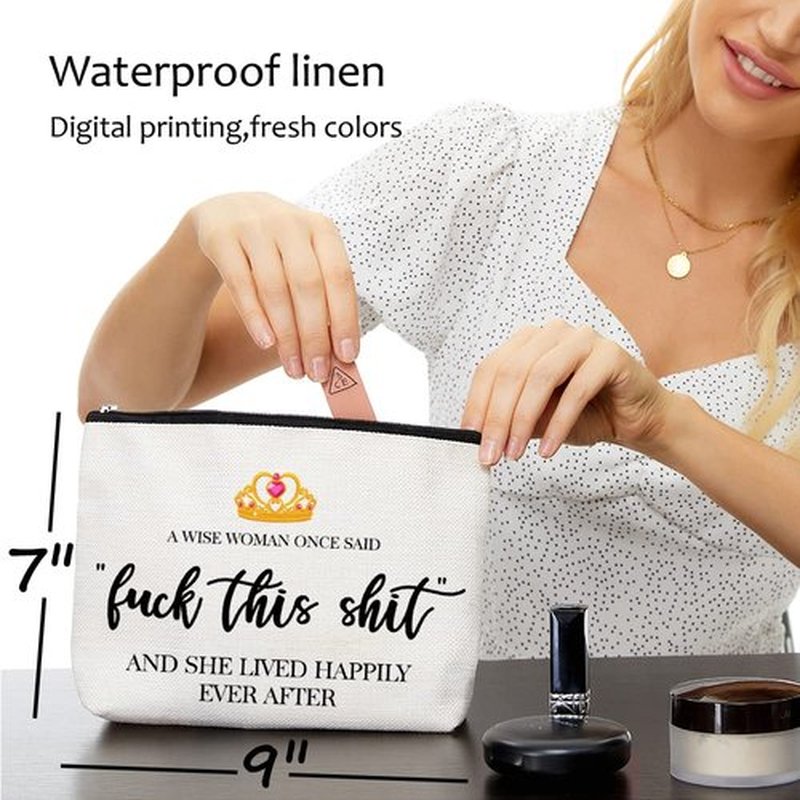 Funny Gifts for Women, Friends, Hostess Gift Ideas Strong women Retirement Cool Gifts for Coworkers Women Birthday Gift Ideas Gag gifts Girls Weekend Fun Makeup Travel Bag Inspirational Cosmetic Bag