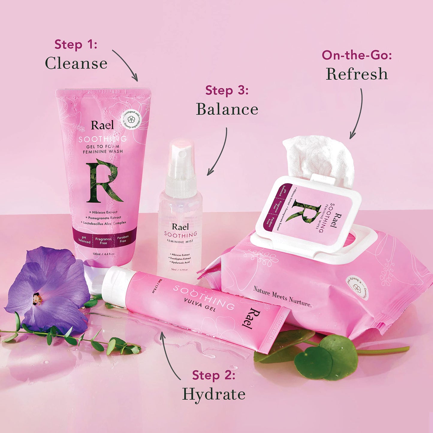 Rael Feminine Spray, Soothing Mist for Women, On-the-Go, Clean Ingredients (1.7 Fl Oz, Pack of 2)