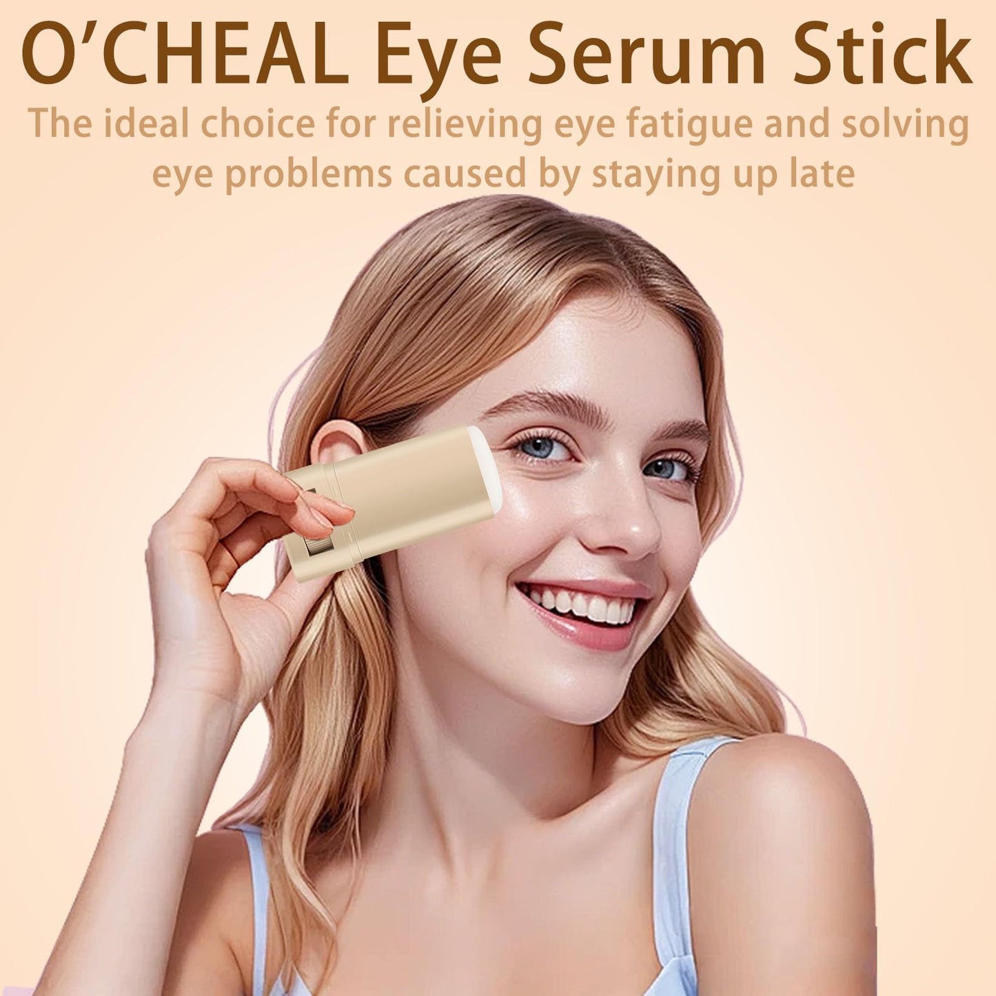 O'CHEAL Eye Serum Stick, Hydrating, Nourishing, Brightens, Tightens, Reduces Dark Circles & Eyes Pigmentation, Improves Dullness, Bags Remover Under Eye Cream, Lifts and Firms Skin, Easy to Absorb