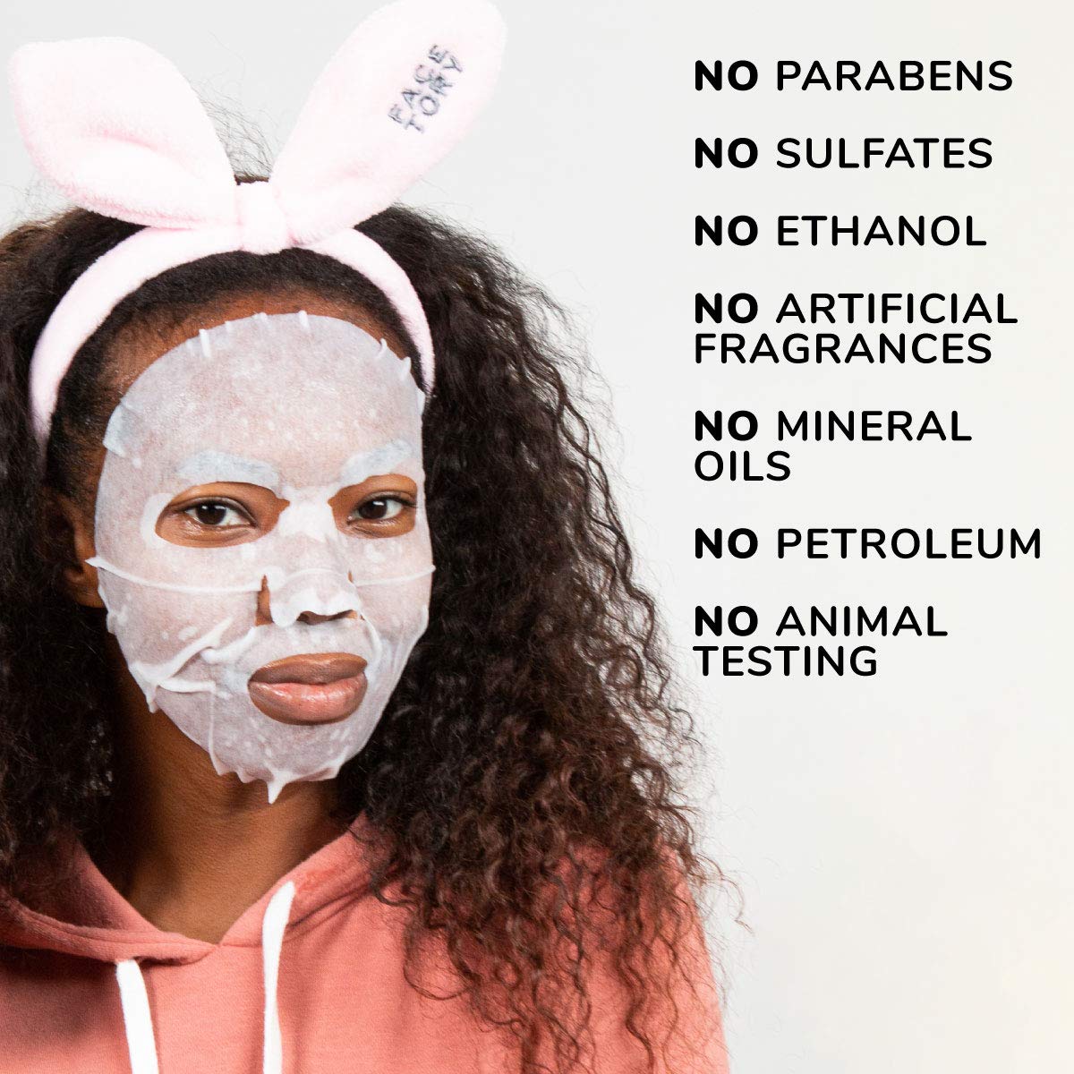 FACETORY K Beauty Face Mask Skin Care - Everyday RICE BRAN Soothing Sheet Mask | Plant-Based Rice Face Mask (5 Pack)