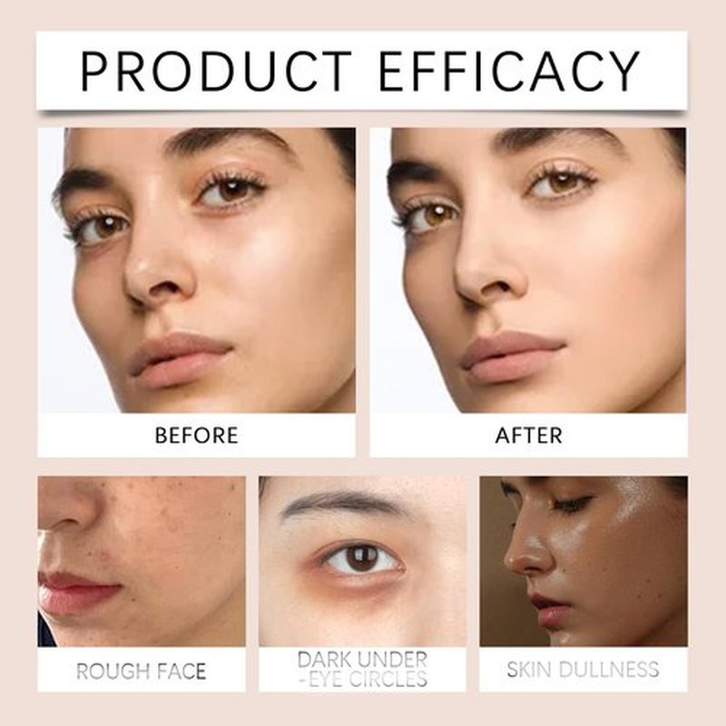 Korea Flawless Eraser Foundation Stick,Cooklesa Hydrating Lightweight Foundation Stick with Brush,Multiuse Foundation Stick Makeup Lightweight,Foundation Stick Makeup Built-In Foundation Brush (#3, 1)