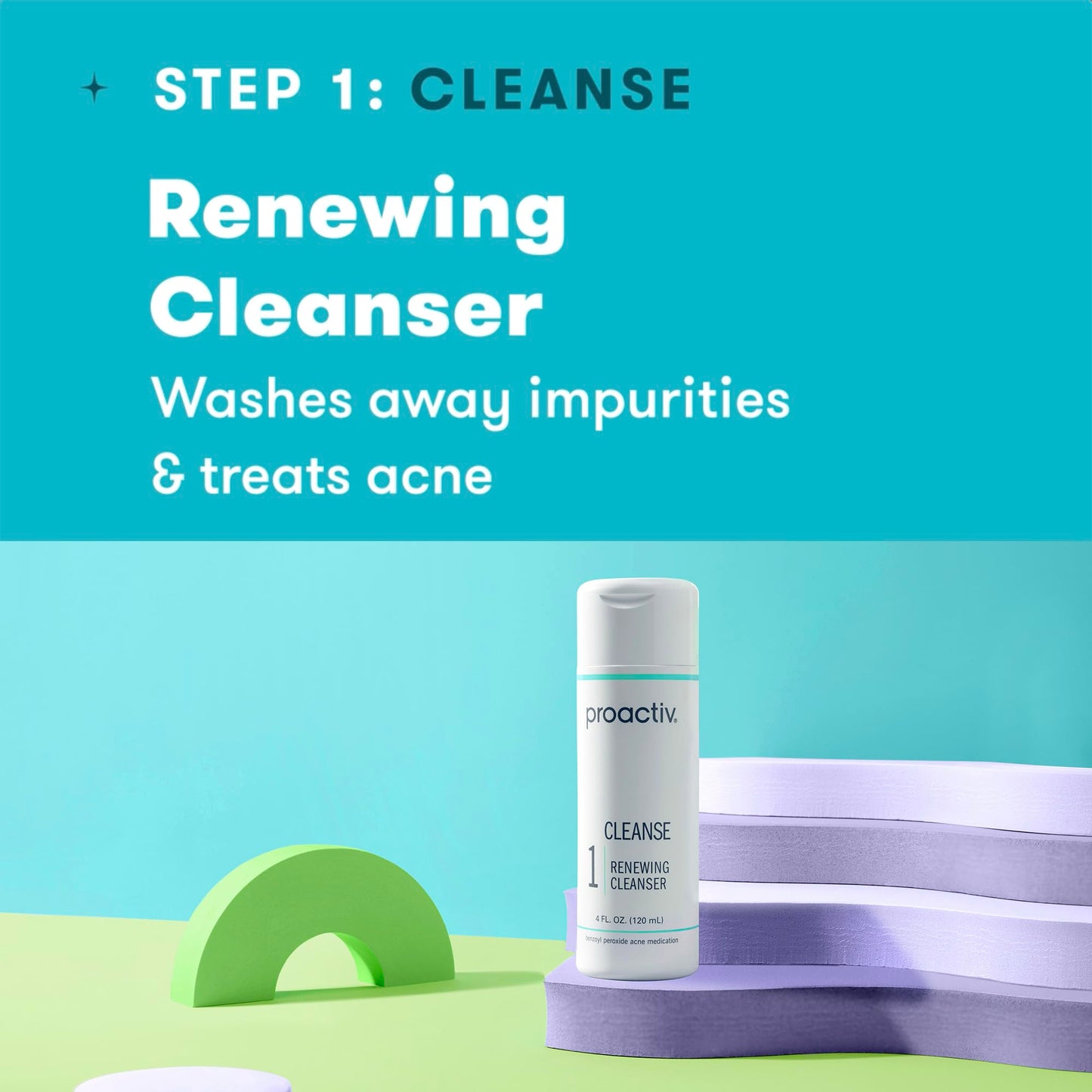 Proactiv 3 Step Acne Treatment - Benzoyl Peroxide Face Wash, Repairing Acne Spot Treatment for Face And Body, Exfoliating Toner - 60 Day Complete Acne Skin Care Kit