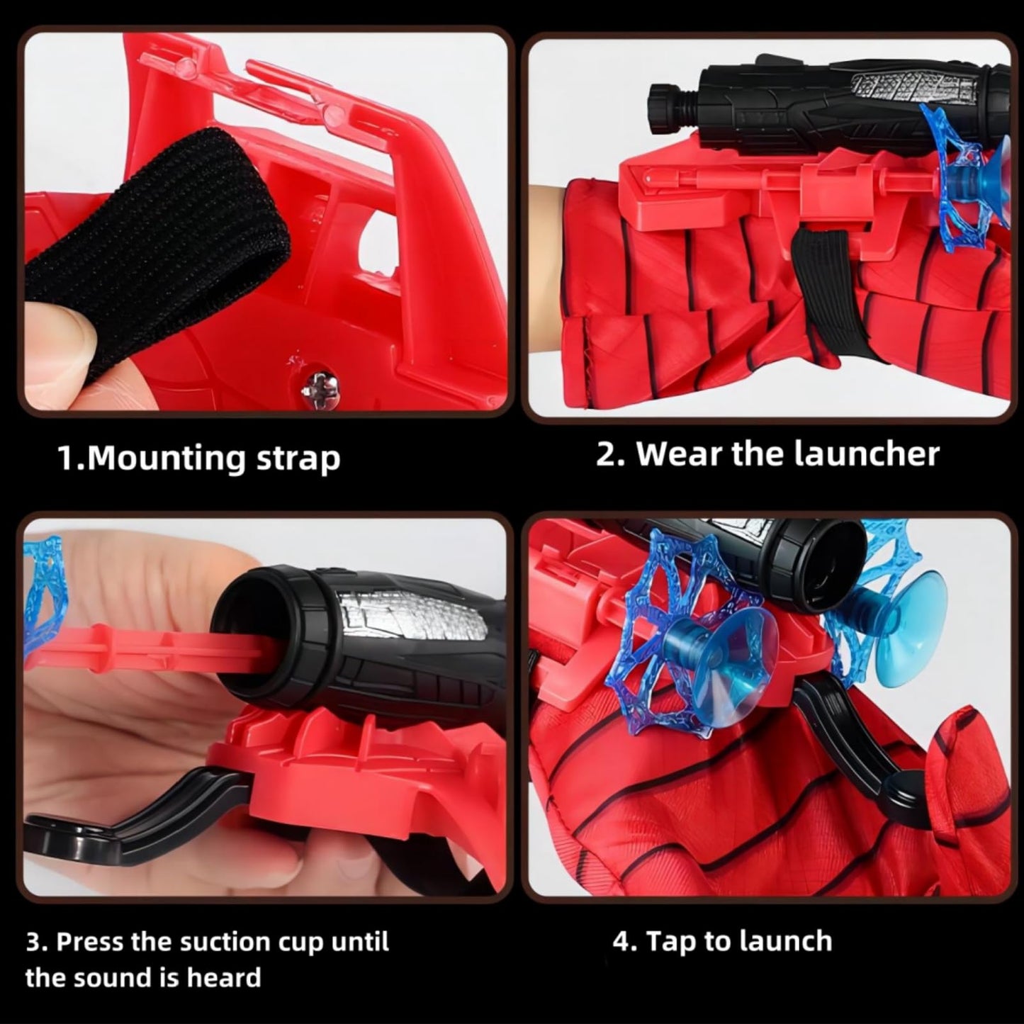 FJQZDBDSA Spiders Web Shooter ，Spider Toys for Boys 4-6，Boys 6-8 Years Old，Wrist Toys, Birthday Party Presents
