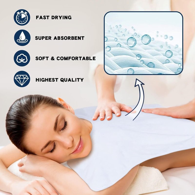 Microfiber Esthetician Towels - Soft Facial Cloth for Spa & Cleansing | Split Design for Easy Use