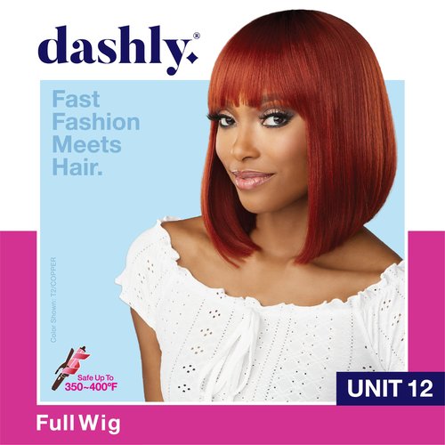 Sensationnel Dashly wig - synthetic easy wear non lace cap wig - Dashly Wig Unit 12 (1B OFFBLACK)