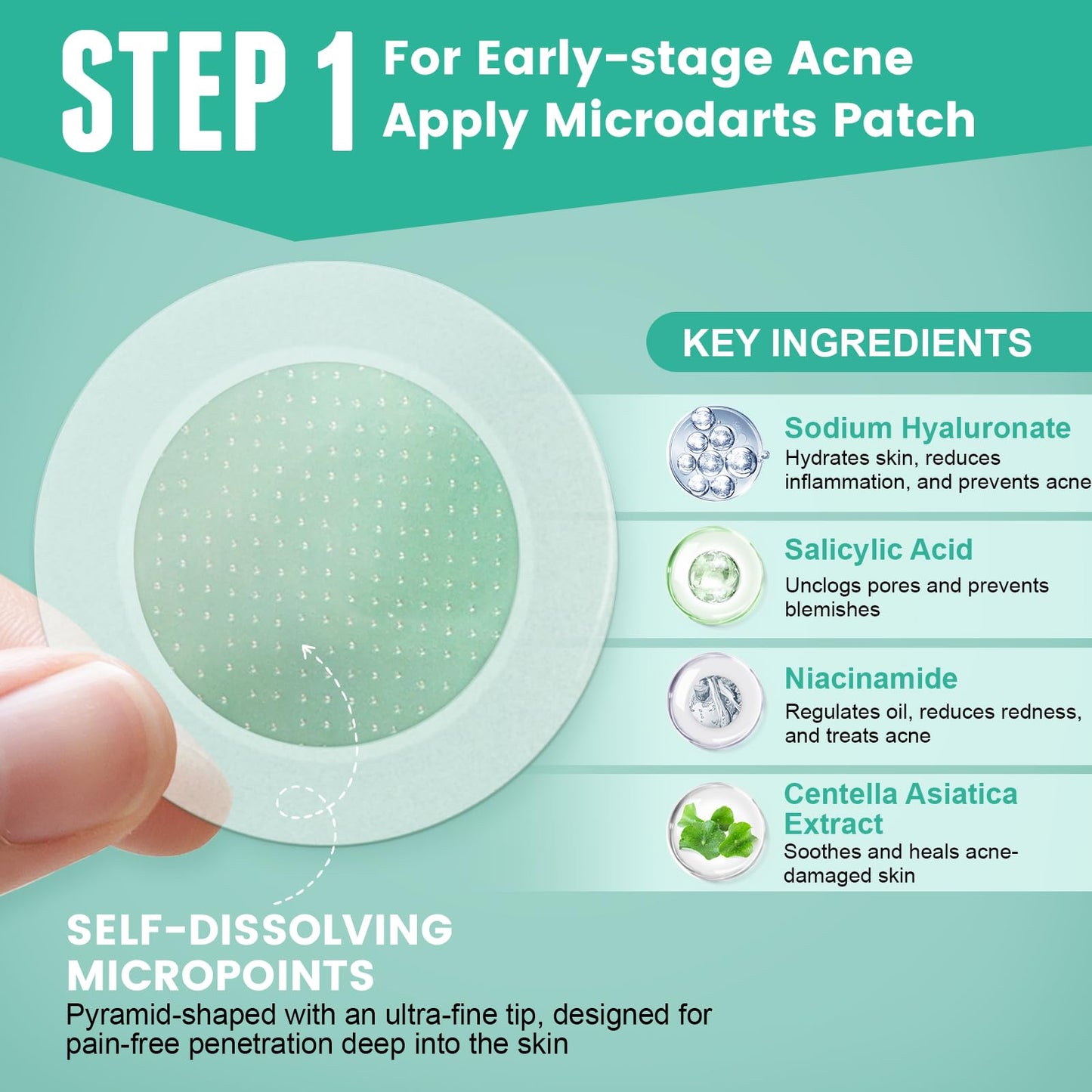 3-Step Microdart Pimple Patches Set – 83 Count, including 9 Microdarts Pimple Patches, 50 Pimple Poppers, and 24 Hydrocolloid Patches