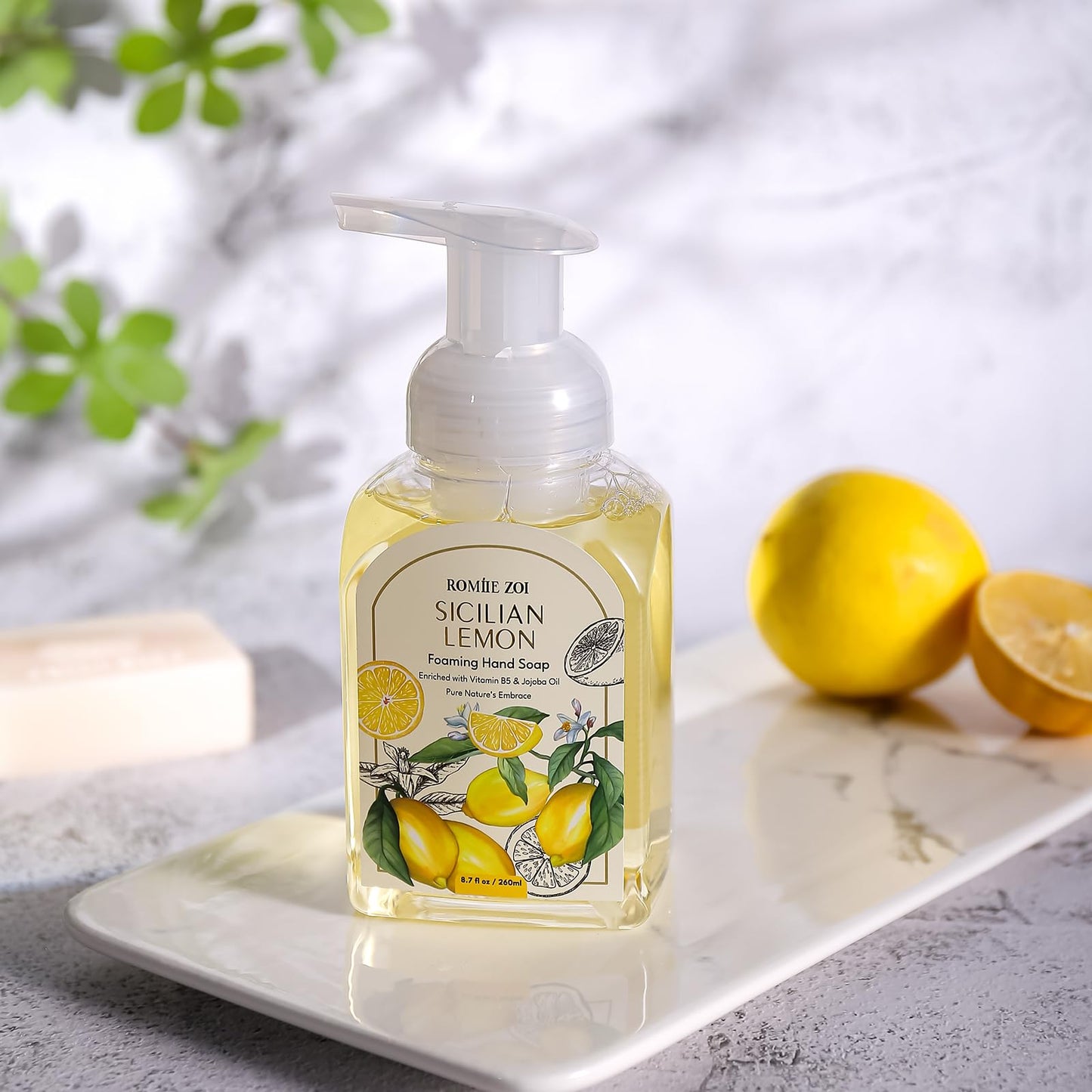 ROMIIE ZOI Mini Foaming Hand Soap - Pack of 3 - Sicilian Lemon - 260 ML/ 8.7 FL. OZ Each