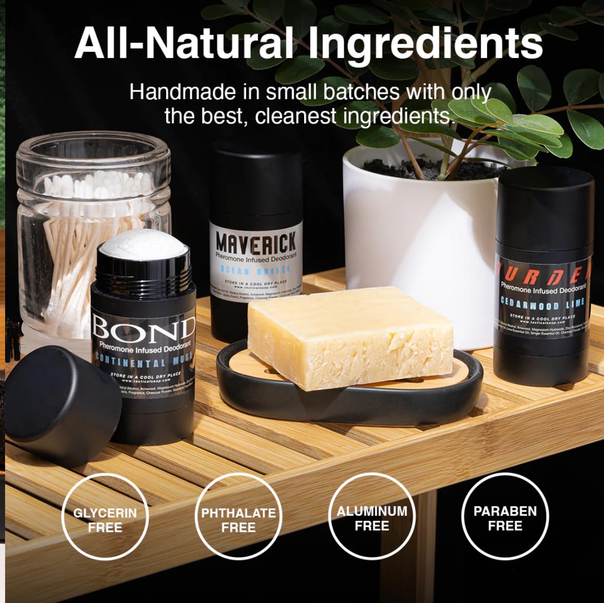 Durden Natural Deodorant for Men - Pheromone Infused, Aluminum Free, Cedarwood Scent