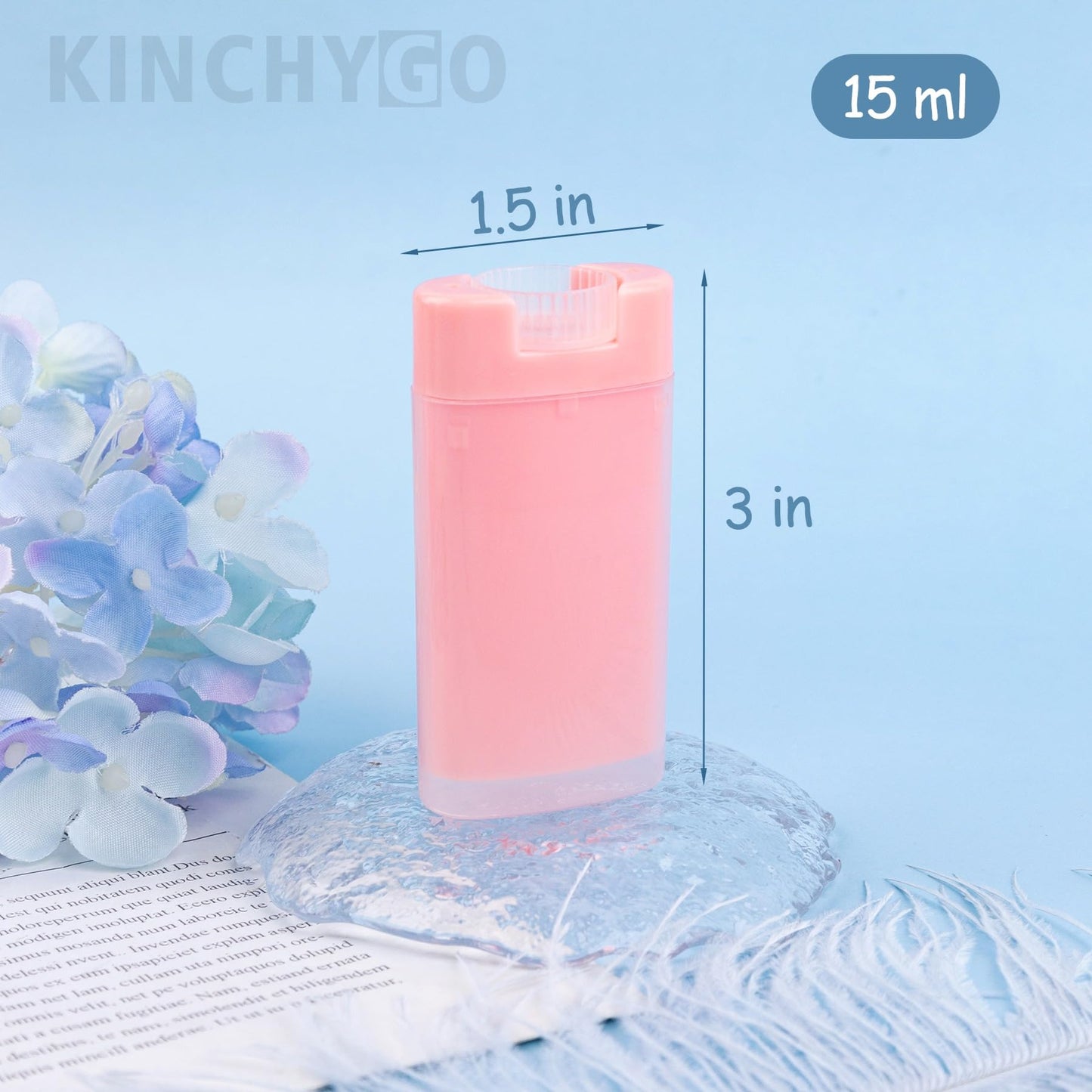 KINCHYGO, 20 Pack 15ml Refillable Lip Balm Tubes Empty Lipstick Containers for Homemade DIY