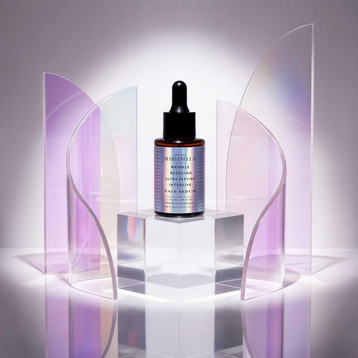 Jaboneria Marianella Wrinkle Reducing Intensive Peptide Serum with Argireline & Matrixyl 3000 Peptides — Anti-Aging Face Serum — Hyaluronic Acid, Rosehip Oil, Vitamin C