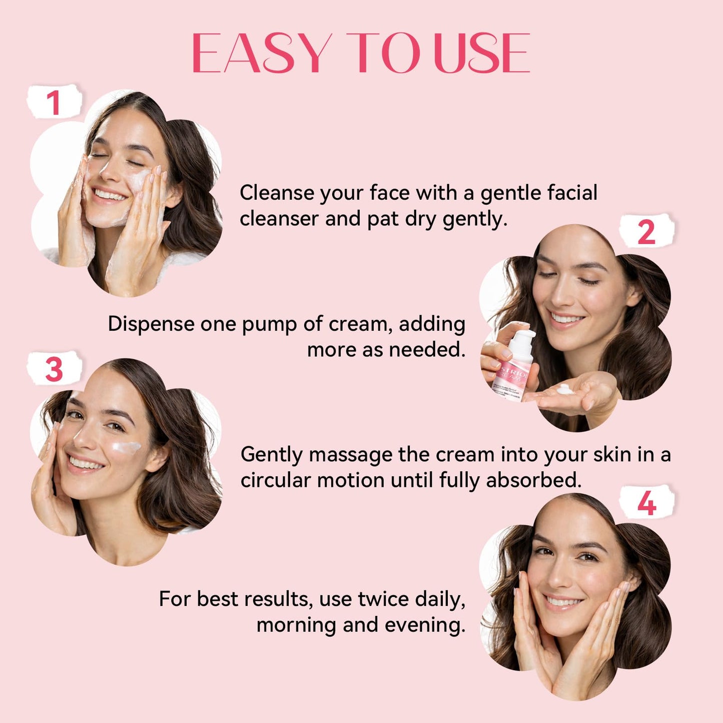 Bellisinno Estriol Face Cream for Women, Natural Bioidentical Moisturizer Cream for Mature Skin, Hydrating & Firming Facial Cream, Fast-Absorbing, Pump Bottle, 3.38 fl oz