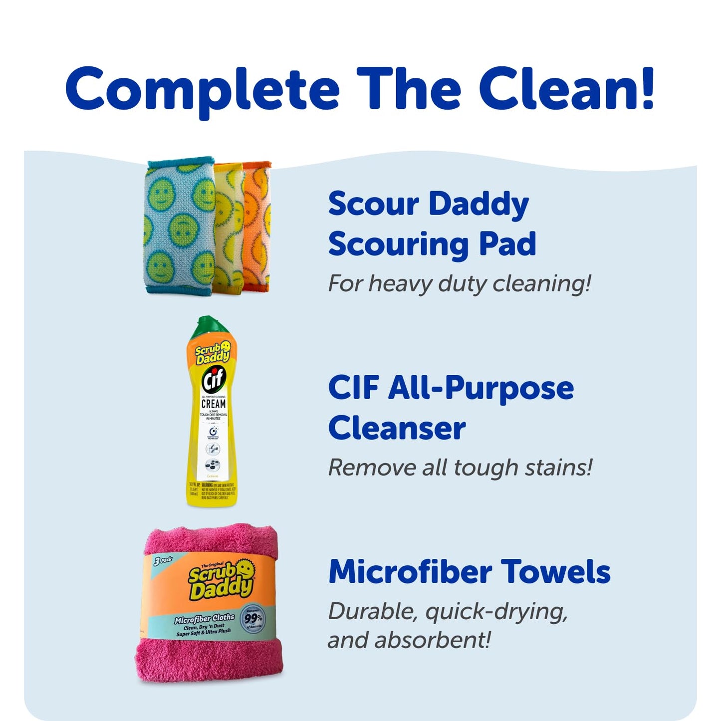 Scrub Daddy BBQ Daddy Grill Cleaner Kit - Bristle Free Grill Brush with Refill + 2 Steel Scour Daddy Grill Sponges - Built-in Grill Scraper - Temperature Controlled Grill Cleaning Tools (4 Count)