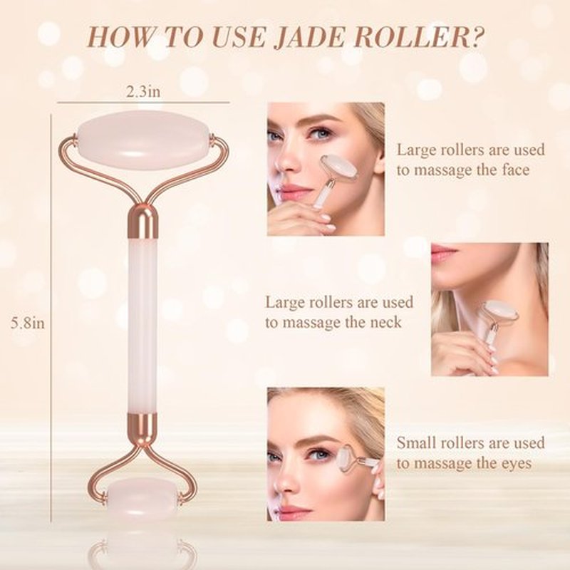 YLTNEUQER Gua Sha Facial Massager Tool, Jade Roller Face Roller, for Face, Neck, Back, Arms, Legs,SPA Gifts for Women Gua Sha Facial Massager Reduce Puffiness and Improve Wrinkles