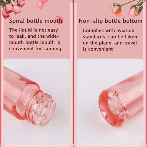 Newzoll 10 Pcs Roll-on Bottles Set, 5 ml (1/6 oz) Refillable Roller Bottles with Funnels & Opener, Glass Roll on Bottles Containers for Perfumes Aromatherapy Essential Oils Liquid, Rose Gold