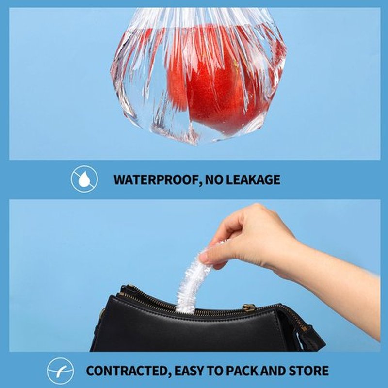 LEOBRO Extra Large Disposable Shower Cap, 100PCS Shower Caps, Plastic Shower Caps for Women Disposable, Clear Thick Plastic Hair Caps Plastic Caps for Hair Treatment, Extra Large Size 20.5 INCH