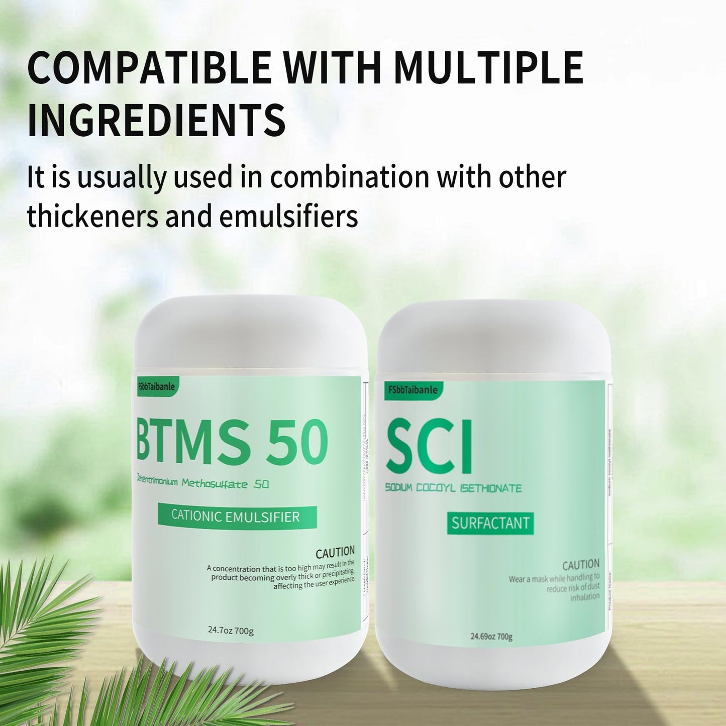 FSbbTaibanle 24.7 oz BTMS 50 Conditioning Emulsifier granules, 100% derived from plant-based，Ideal for Leave-in Conditioner, Lotions, Shampoos and More