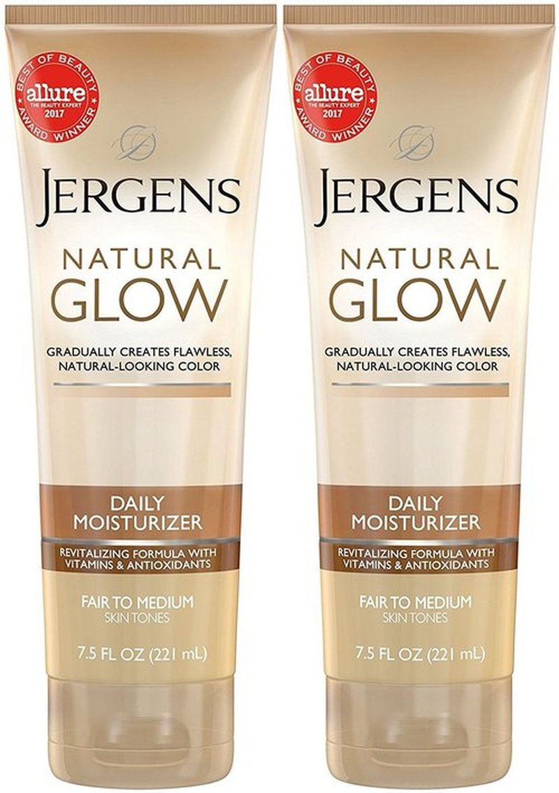 Jergens Natural Glow Daily Moisturizer, Revitalizing, Fair to Medium Skin Tones, 7.5 Ounce (Pack of 2)
