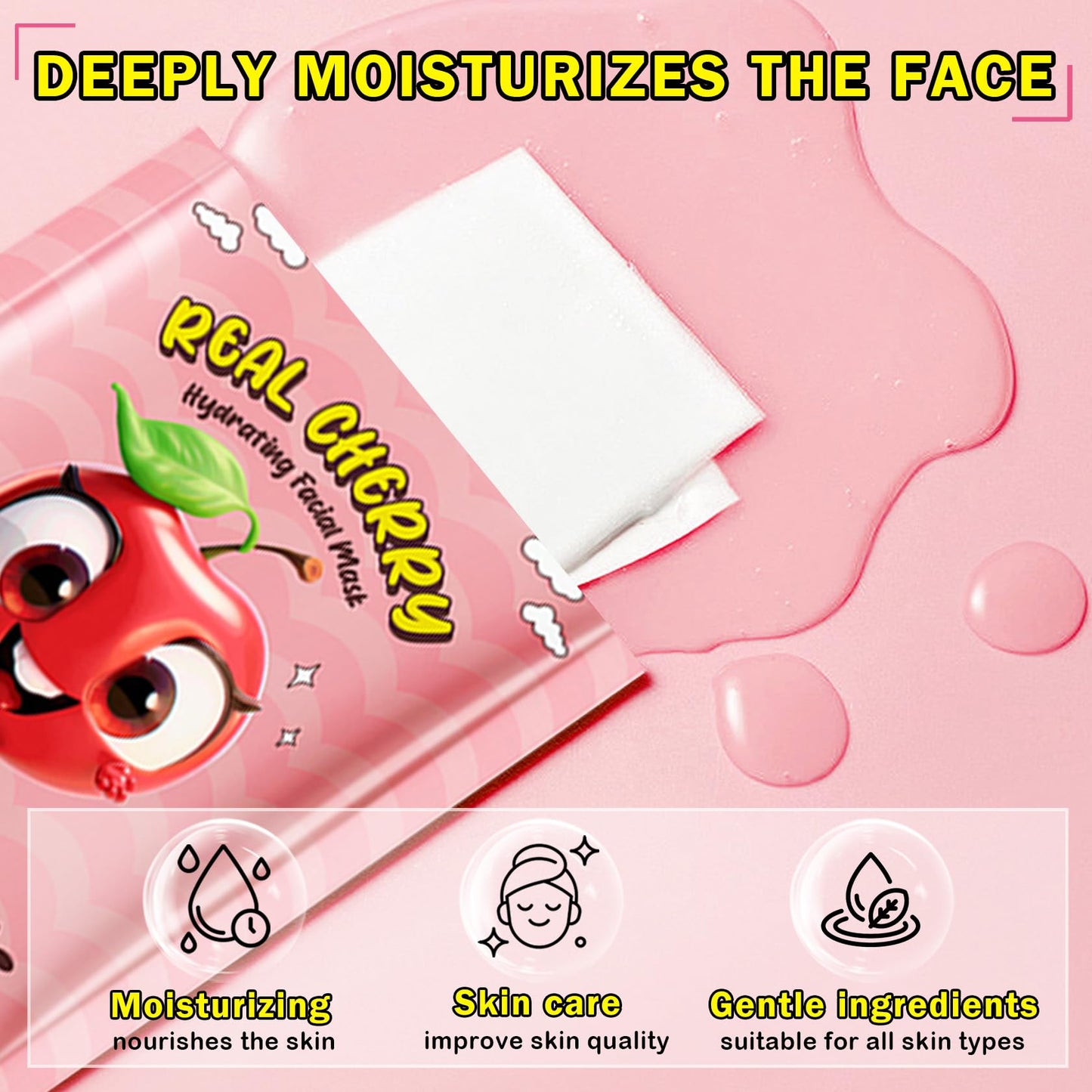 LZXLUKGIR 10 Pack Kids Face Masks Spa,Fruit Face Masks Skincare for Kids